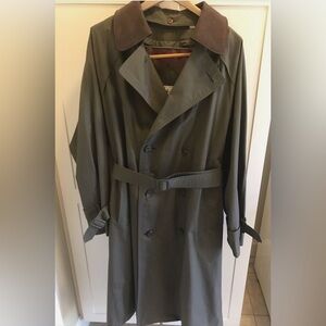 Towne by London Fog trench coat with leather collar